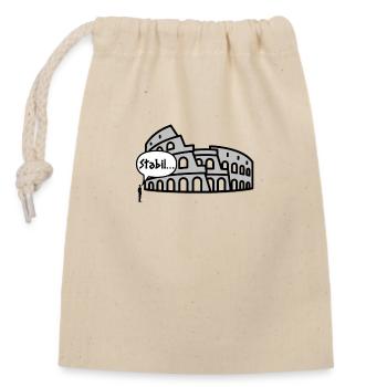 Étable! - Sac cadeau en coton avec cordon (14 x 20 cm) - nature - Devant