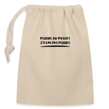 LOSE WEIGHT? I DON'T LIKE TO LOSE! - Closable cotton gift bag (14x20cm) - nature - Front