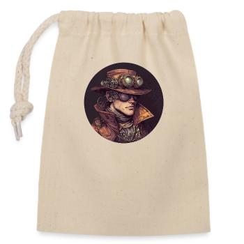 Découvrez le style steampunk – le rétro rencontre l’innovation - Sac cadeau en coton avec cordon (14 x 20 cm) - nature - Devant
