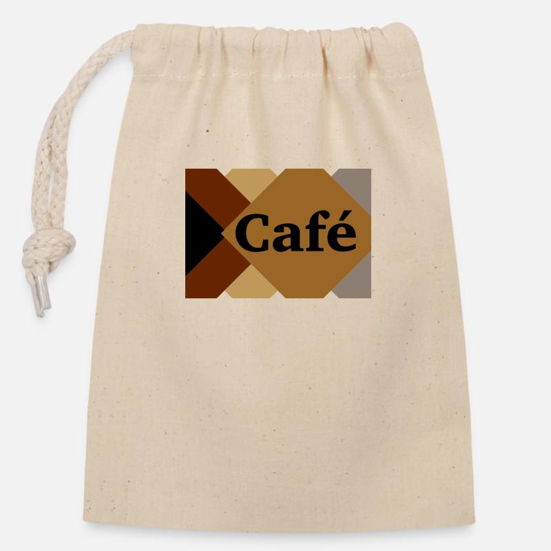 CAF - Verschließbarer Geschenkbeutel aus Baumwolle (14x20cm) - Natur