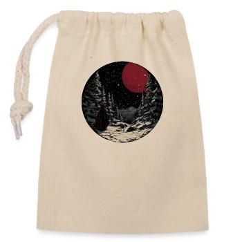 Mysticisme de la Nuit Rouge - Sac cadeau en coton avec cordon (14 x 20 cm) - nature - Devant