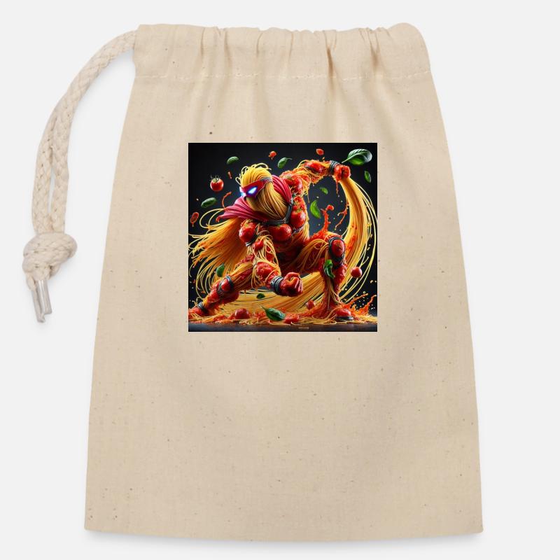 Pastahero - Verschließbarer Geschenkbeutel aus Baumwolle (14x20cm) - Natur