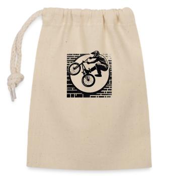 Bicycle Motocross Cyclisme Vintage - Sac cadeau en coton avec cordon (14 x 20 cm) - nature - Devant