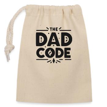 Le code du papa - Sac cadeau en coton avec cordon (14 x 20 cm) - nature - Devant