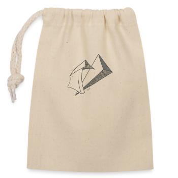 Graphic fantasy figure - Closable cotton gift bag (14x20cm) - nature - Front