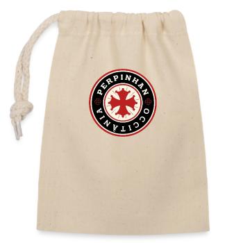 logo occitan perpignan - Sac cadeau en coton avec cordon (14 x 20 cm) - nature - Devant