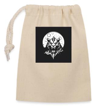 The Moon Lion - Closable cotton gift bag (14x20cm) - nature - Front