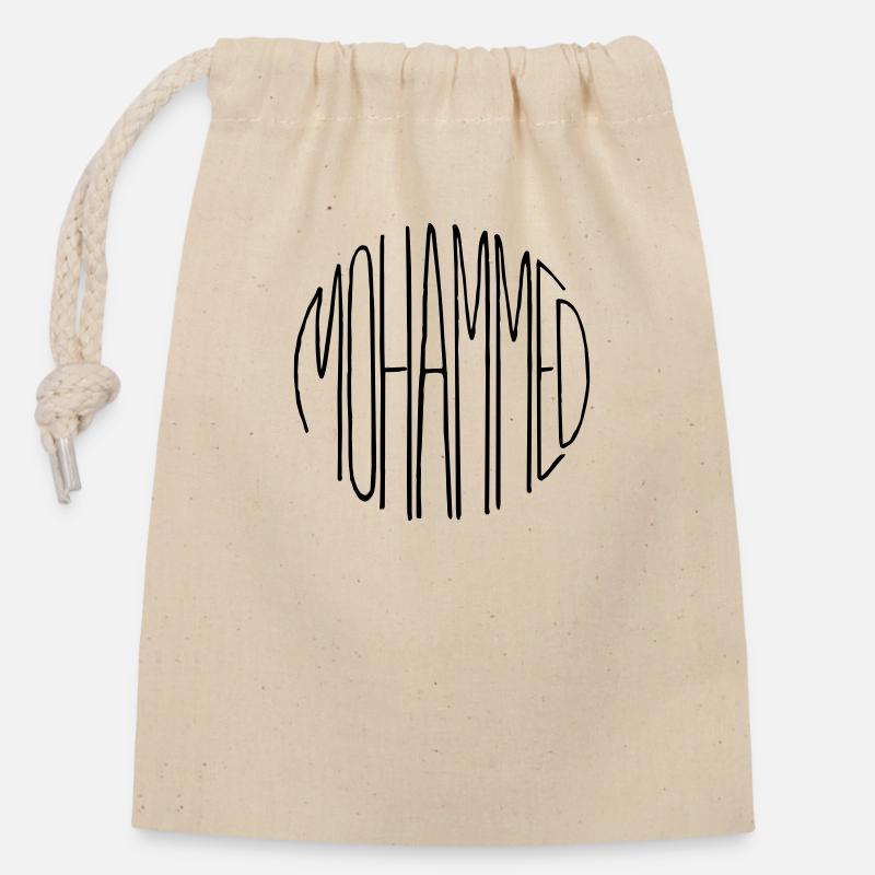 Mohammed - Closable cotton gift bag (14x20cm) - nature