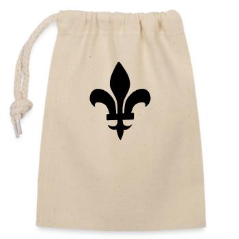 fleur de lis - Sac cadeau en coton avec cordon (14 x 20 cm) - nature - Devant