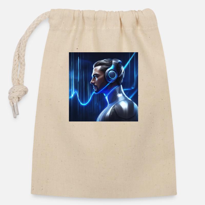L’avenir de l’humanité - Sac cadeau en coton avec cordon (14 x 20 cm) - nature