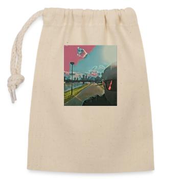 FRANCOFORTE Color - Verschließbarer Geschenkbeutel aus Baumwolle (14x20cm) - Natur - Vorne