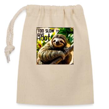 Trop lent pour trop s’en donner un coup - Sac cadeau en coton avec cordon (14 x 20 cm) - nature - Devant
