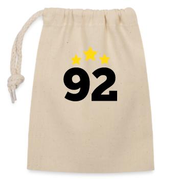 92 Years Star - 92nd Anniversary Gift - Closable cotton gift bag (14x20cm) - nature - Front