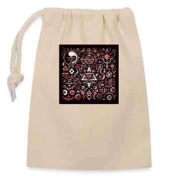 Dark Art - Closable cotton gift bag (14x20cm) - nature - Front