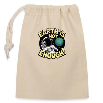 La Terre ne suffit pas - Sac cadeau en coton avec cordon (14 x 20 cm) - nature - Devant