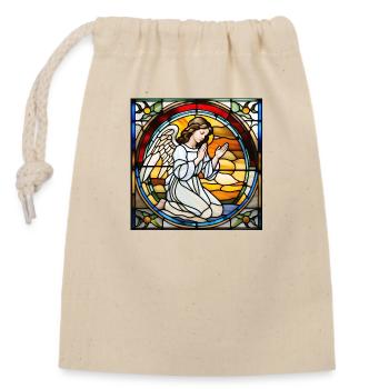 Praying Angel, Engel - Verschließbarer Geschenkbeutel aus Baumwolle (14x20cm) - Natur - Vorne