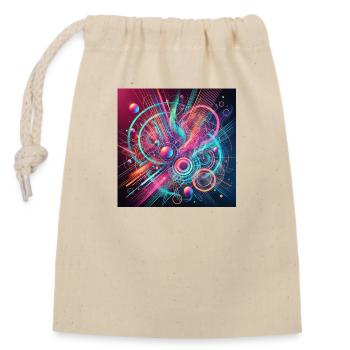 Neon-Energie - Verschließbarer Geschenkbeutel aus Baumwolle (14x20cm) - Natur - Vorne