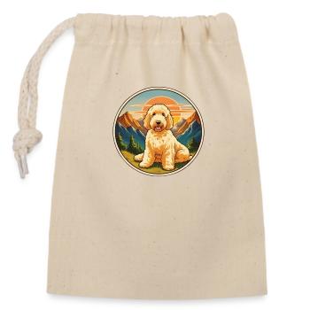 Golden Doodles Berge Jahrgang - Verschließbarer Geschenkbeutel aus Baumwolle (14x20cm) - Natur - Vorne
