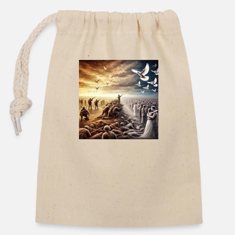 1000013523 - Closable cotton gift bag (14x20cm) - nature