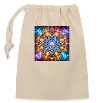DNA HEALING 528HZ - Closable cotton gift bag (14x20cm) - nature - Front