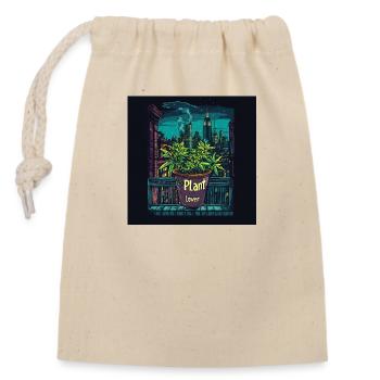 Canabis lover NYC - Verschließbarer Geschenkbeutel aus Baumwolle (14x20cm) - Natur - Vorne