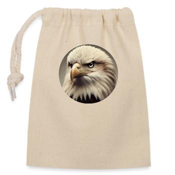 Bald eagle - Closable cotton gift bag (14x20cm) - nature - Front