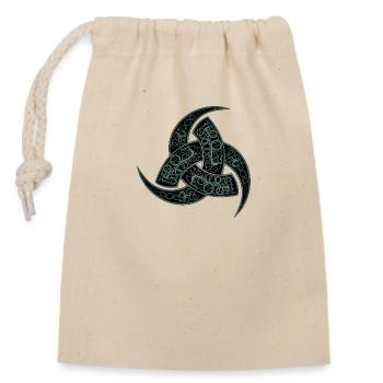 Corne d’Odin - Sac cadeau en coton avec cordon (14 x 20 cm) - nature - Devant