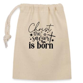 Naissance du Christ Sauveur - Sac cadeau en coton avec cordon (14 x 20 cm) - nature - Devant