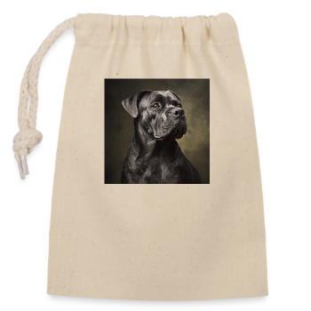 Cane Corso - Closable cotton gift bag (14x20cm) - nature - Front