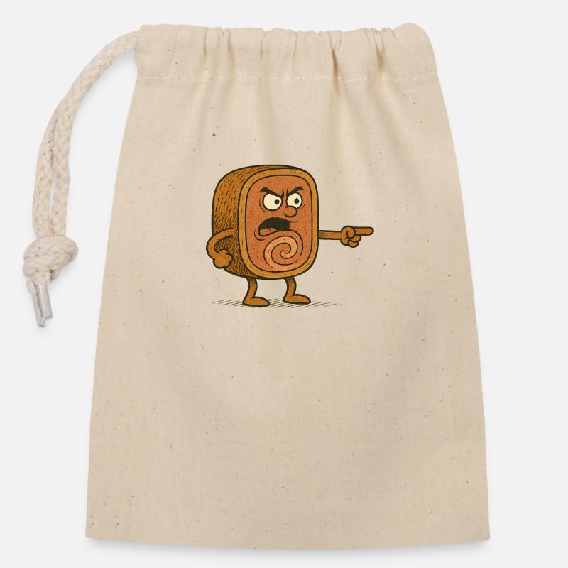 Sausage Finger Roll - Closable cotton gift bag (14x20cm) - nature