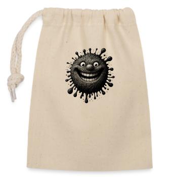 Spot of ink - Closable cotton gift bag (14x20cm) - nature - Front