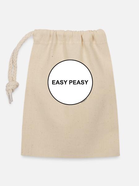 Easy Peasy - Verschließbarer Geschenkbeutel aus Baumwolle (14x20cm) - Natur