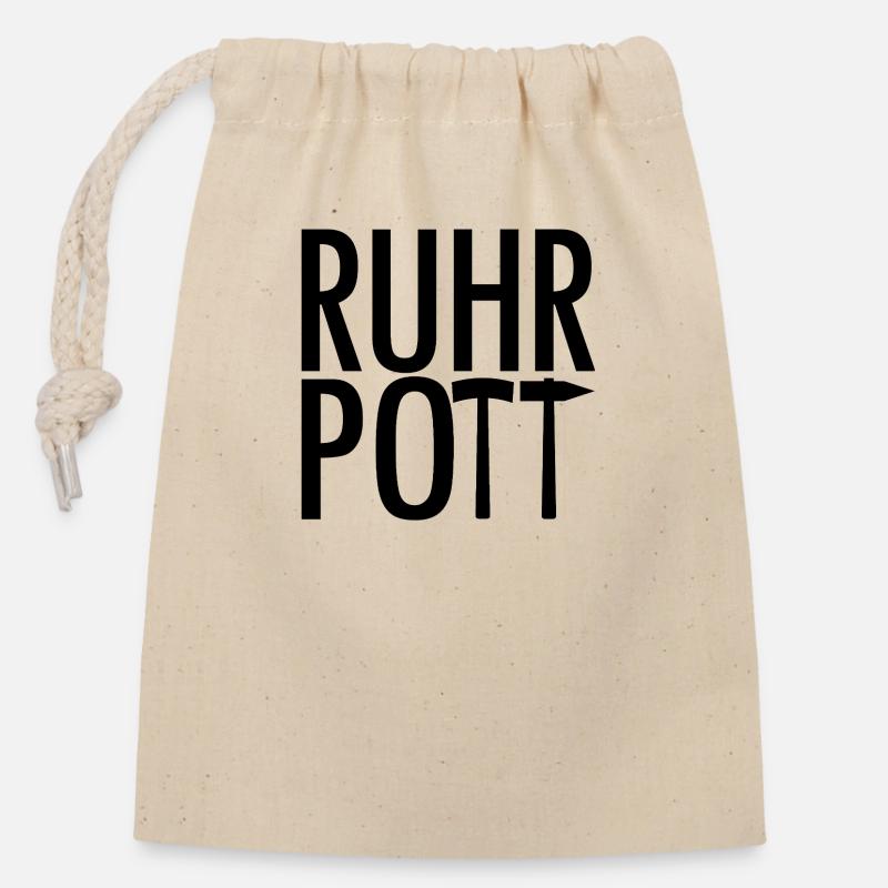 Ruhrpott - Verschließbarer Geschenkbeutel aus Baumwolle (14x20cm) - Natur