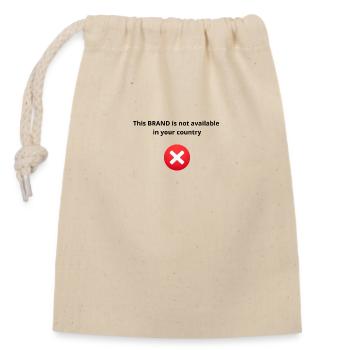 X - Closable cotton gift bag (14x20cm) - nature - Front