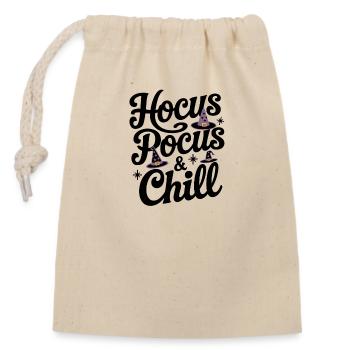 Hocus Pocus & Chill - Sac cadeau en coton avec cordon (14 x 20 cm) - nature - Devant