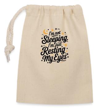 Reposer mes yeux - Sac cadeau en coton avec cordon (14 x 20 cm) - nature - Devant