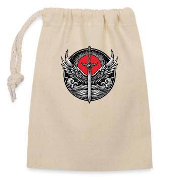 Guardian Angel Symbol | Archangel Style - Closable cotton gift bag (14x20cm) - nature - Front