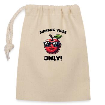pomme fraîche - Sac cadeau en coton avec cordon (14 x 20 cm) - nature - Devant