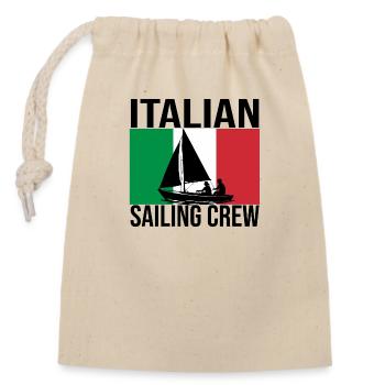 Chemise de voile italienne pour équipage de voile - Sac cadeau en coton avec cordon (14 x 20 cm) - nature - Devant