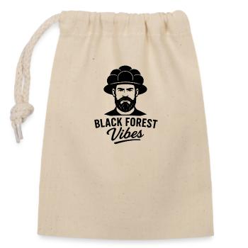 Black Forest Vibes Man - Verschließbarer Geschenkbeutel aus Baumwolle (14x20cm) - Natur - Vorne