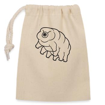 Small - Closable cotton gift bag (14x20cm) - nature - Front