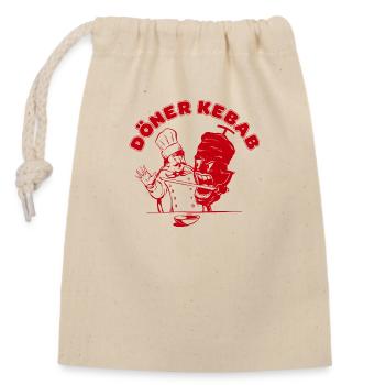 Doner kebab - Sac cadeau en coton avec cordon (14 x 20 cm) - nature - Devant