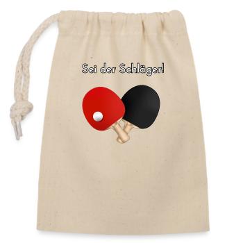Sei der Schläger Shirt max - Verschließbarer Geschenkbeutel aus Baumwolle (14x20cm) - Natur - Vorne