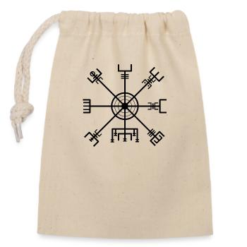 Vegvisir - Closable cotton gift bag (14x20cm) - nature - Front