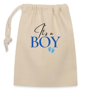 It´s a Boy - Verschließbarer Geschenkbeutel aus Baumwolle (14x20cm) - Natur - Vorne