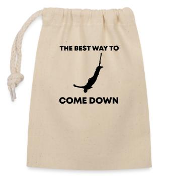 Bungee Jumping Evolution Sport Fun - Closable cotton gift bag (14x20cm) - nature - Front