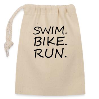 Triathlon Natation Course à pied Sports de cyclisme - Sac cadeau en coton avec cordon (14 x 20 cm) - nature - Devant