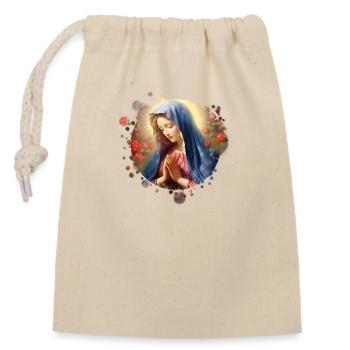 Sainte Marie Marie Vierge Marianne Vierge Marie Sainte - Sac cadeau en coton avec cordon (14 x 20 cm) - nature - Devant