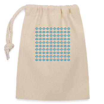 De la mer à la pêche - Sac cadeau en coton avec cordon (14 x 20 cm) - nature - Devant