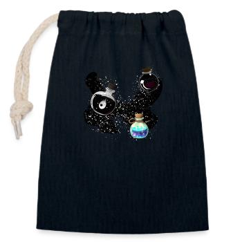 Magic potions - Closable cotton gift bag (14x20cm) - navy - Front